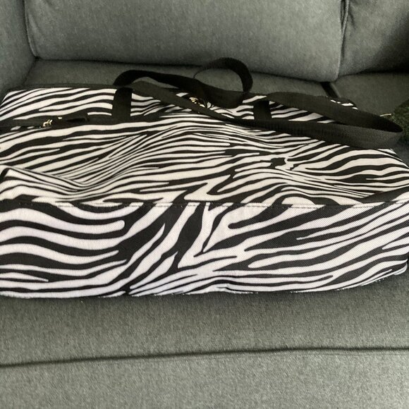 Large Zebra Double Strap Laptop Tote - Picture 5 of 6